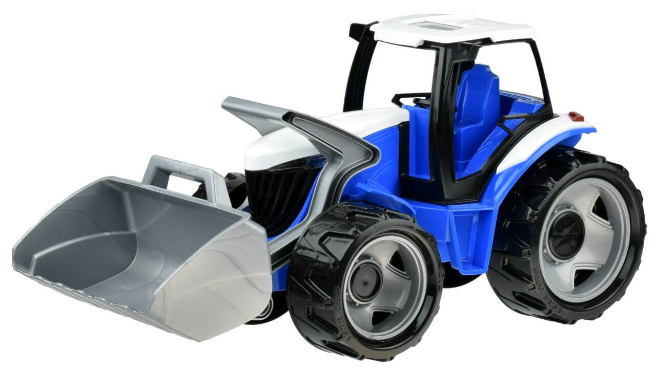 Traktor se lžící modro šedý