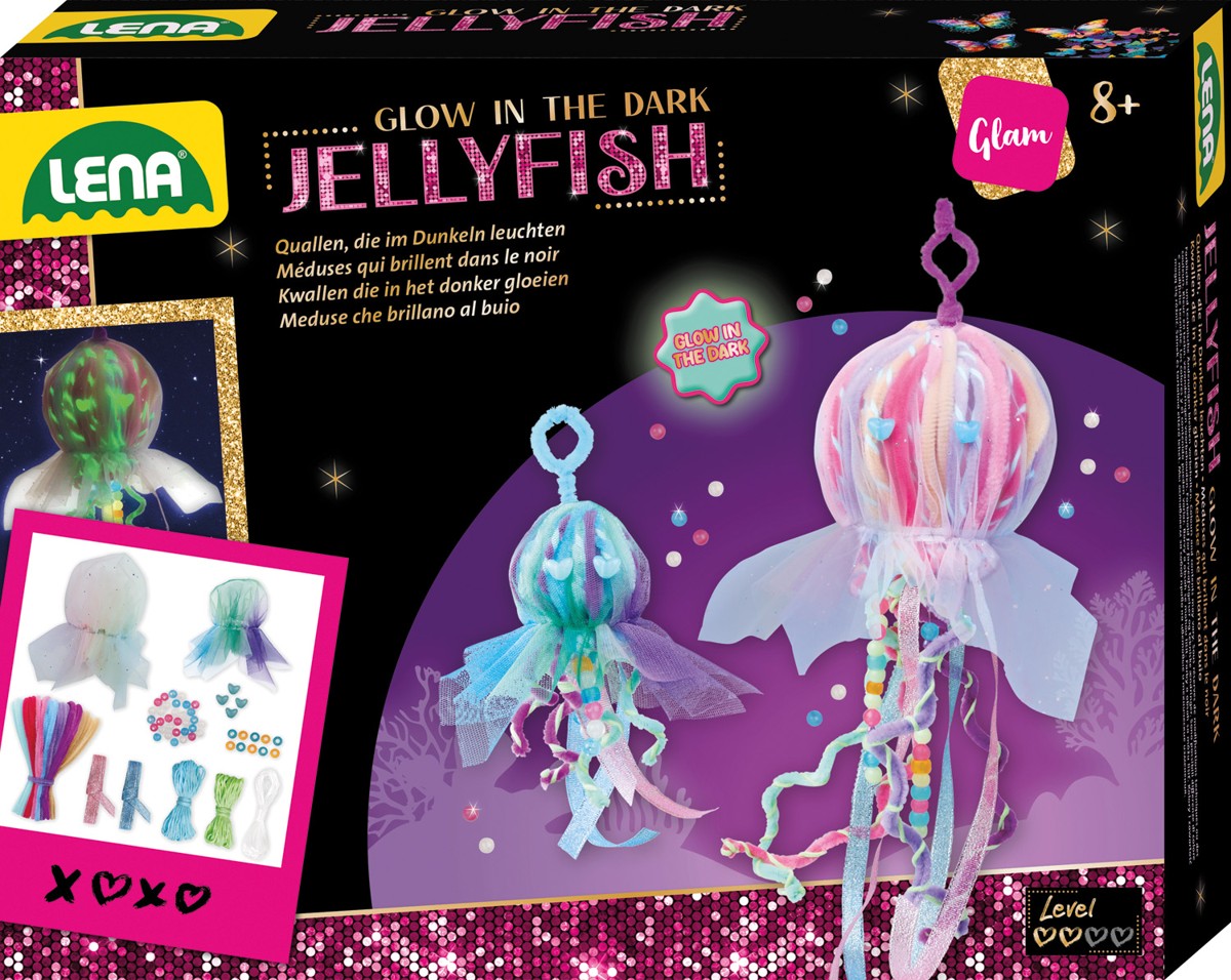 Jellyfish pendant, glows in the dark