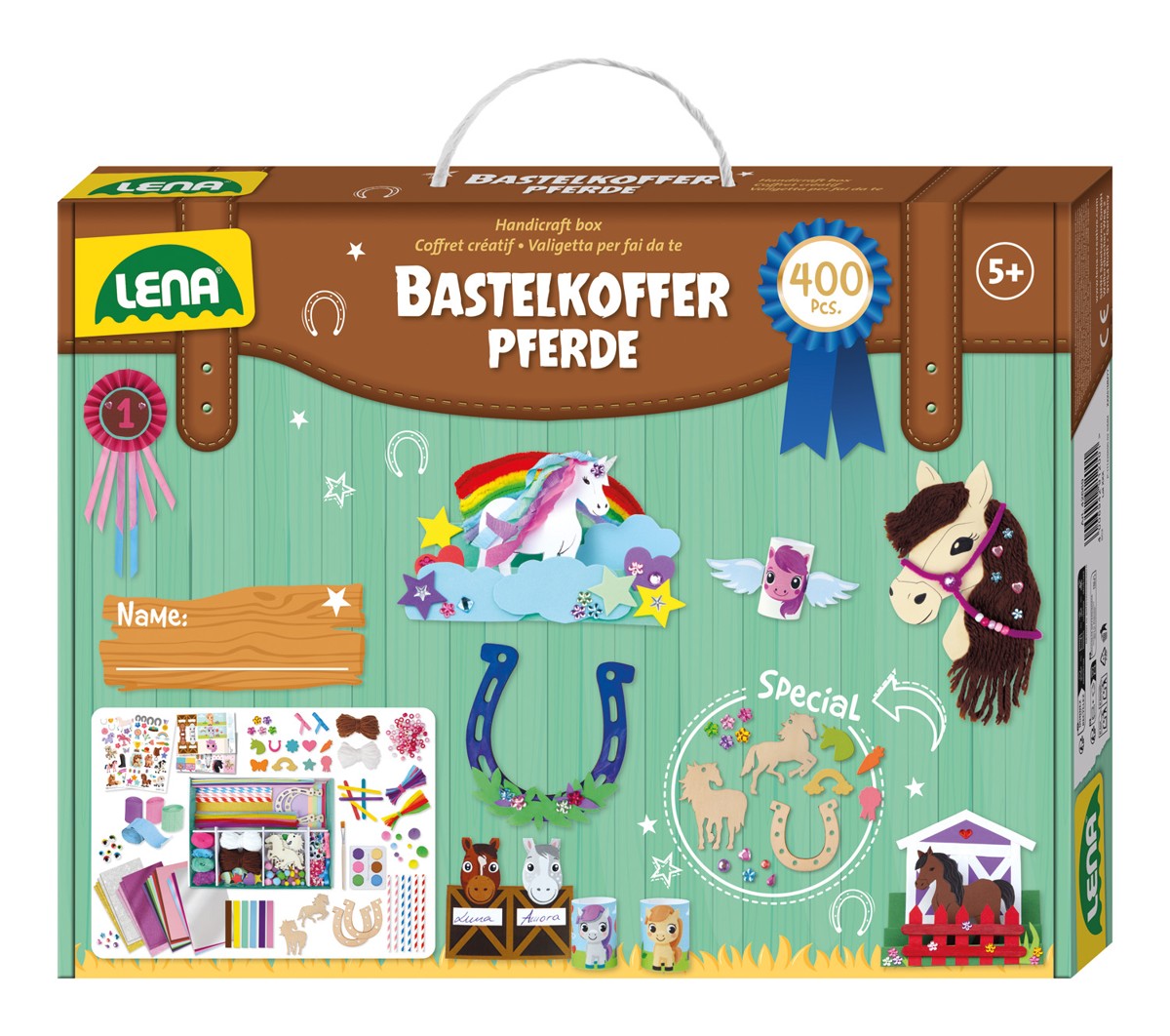 Koffer für kleine Heimwerker, Pferde, 400 Teile